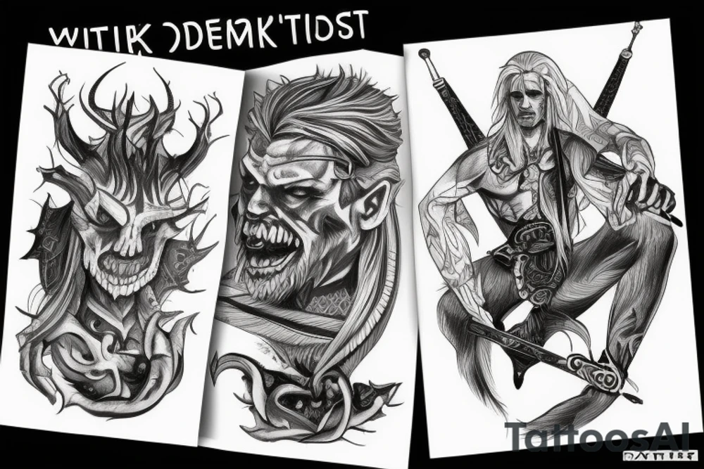 Witcher demon slavic tattoo idea