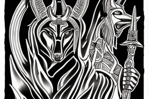 Warrior Anubis tattoo idea