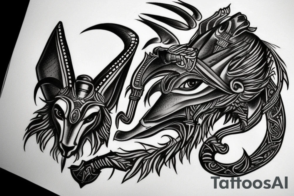 Warrior Anubis tattoo idea