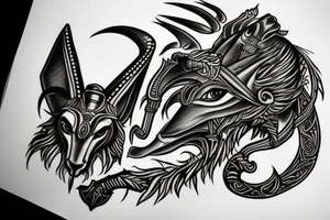 Warrior Anubis tattoo idea