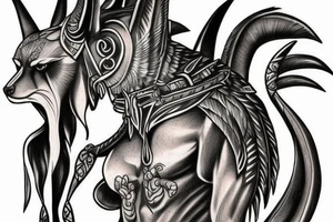 Warrior Anubis tattoo idea