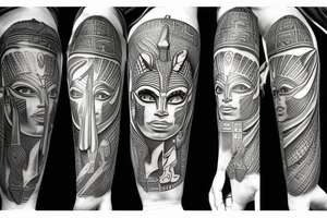 Warrior egyptian god 
Anubis tattoo idea