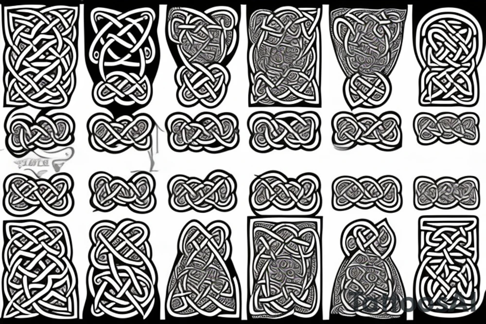 Dark tribal Celtic Cancer zodiac tattoo idea