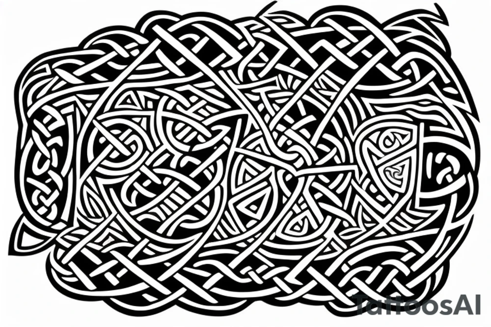 Dark tribal Celtic Cancer zodiac tattoo idea