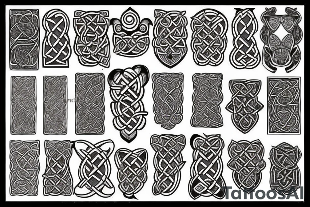 Dark tribal Celtic Cancer zodiac tattoo idea