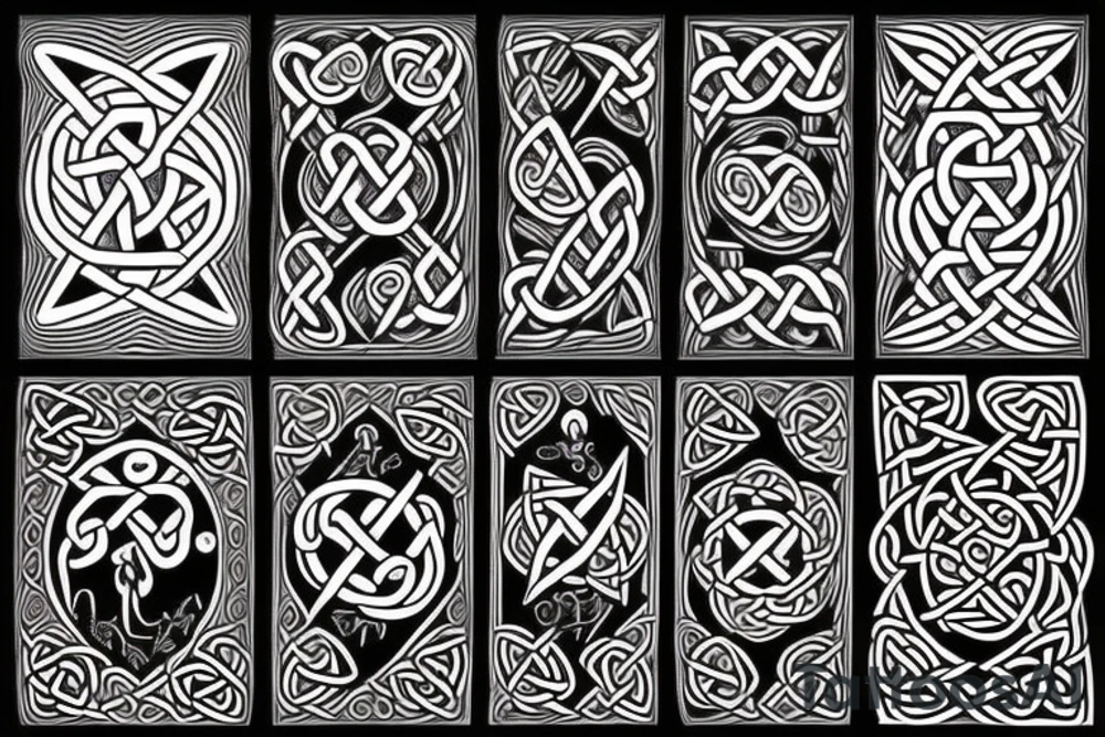 Dark tribal Celtic Cancer zodiac tattoo idea