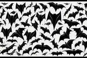 Bats flying out of cracked door tattoo idea