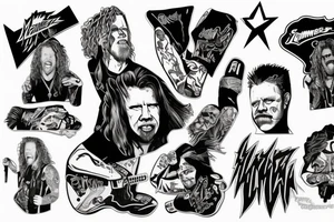 James Hetfield from Metallica riding a lightning tattoo idea