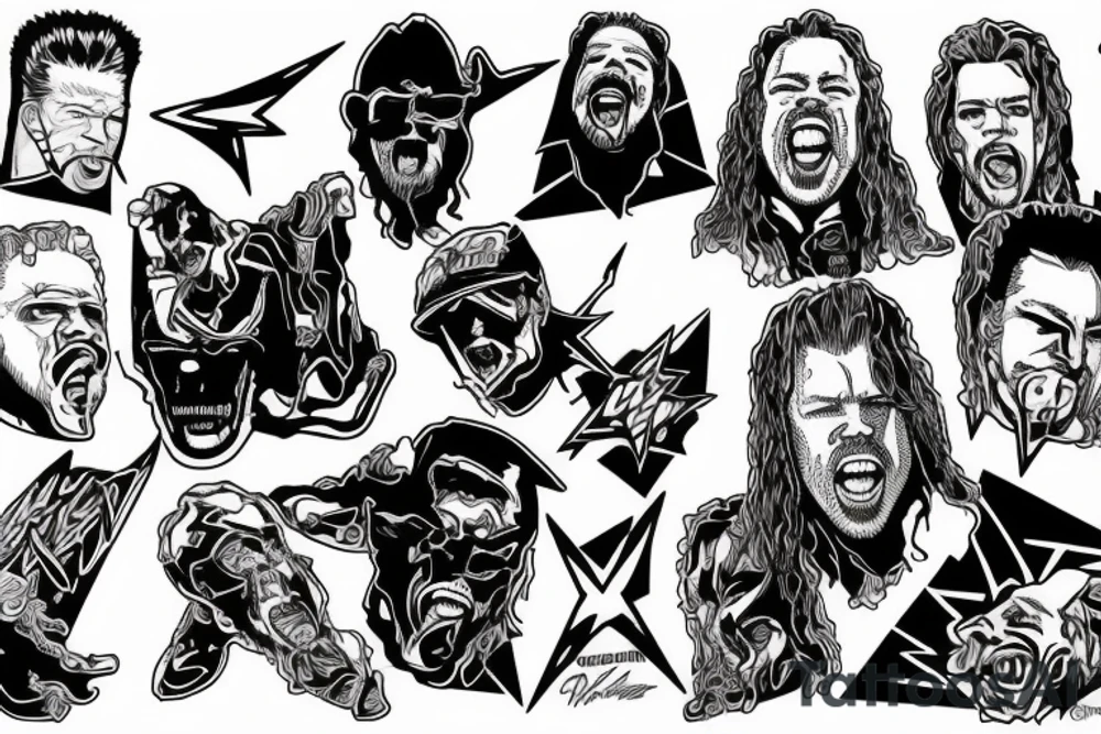 James Hetfield from Metallica riding a lightning tattoo idea
