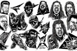 James Hetfield from Metallica riding a lightning tattoo idea