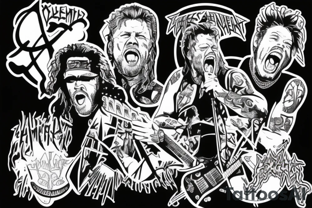 James Hetfield from Metallica riding a lightning tattoo idea