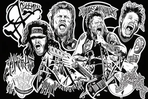 James Hetfield from Metallica riding a lightning tattoo idea