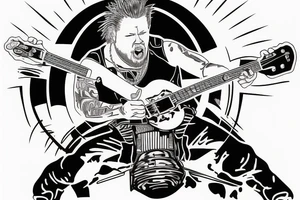 james hetfield riding a lightning tattoo idea