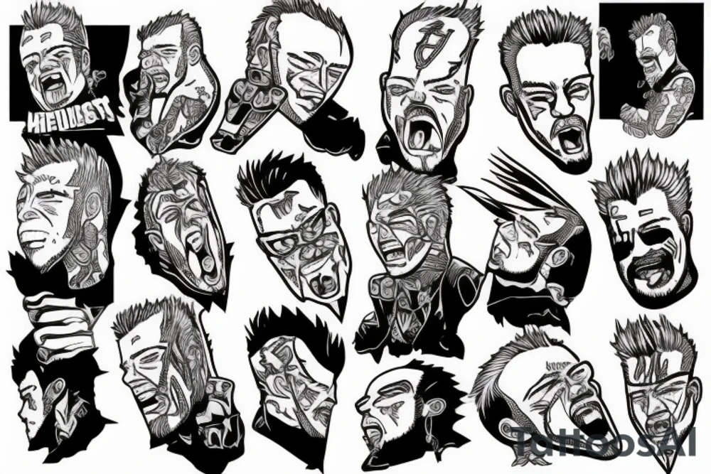 james hetfield riding a lightning tattoo idea