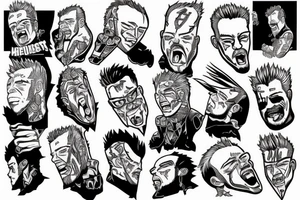 james hetfield riding a lightning tattoo idea