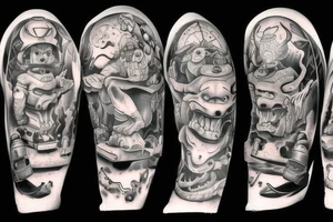 Four wheeler as a monster tattoo idea