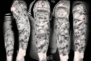 Four wheeler as a monster tattoo idea