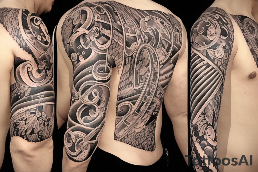 757 in block letters tattoo idea