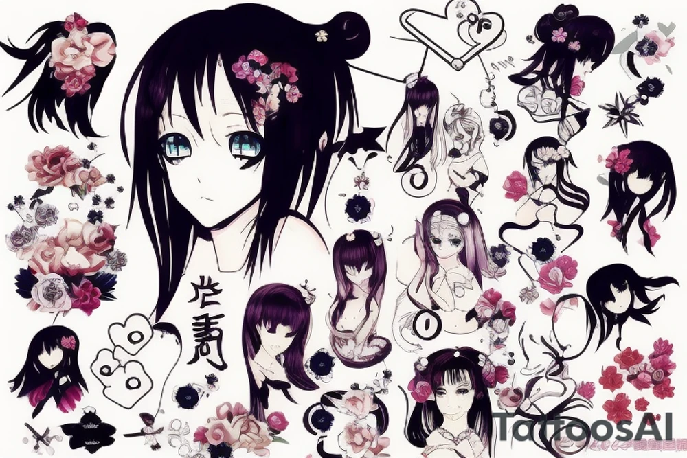 Anime Girl tattoo idea