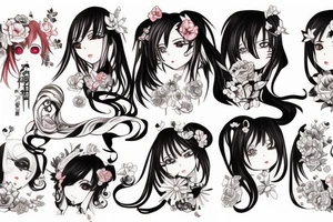 Anime Girl tattoo idea