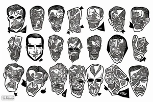 Men in suits tattoo idea