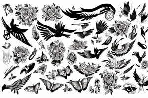 Believer and self confidence, fly high, focused, disciplined tattoo idea