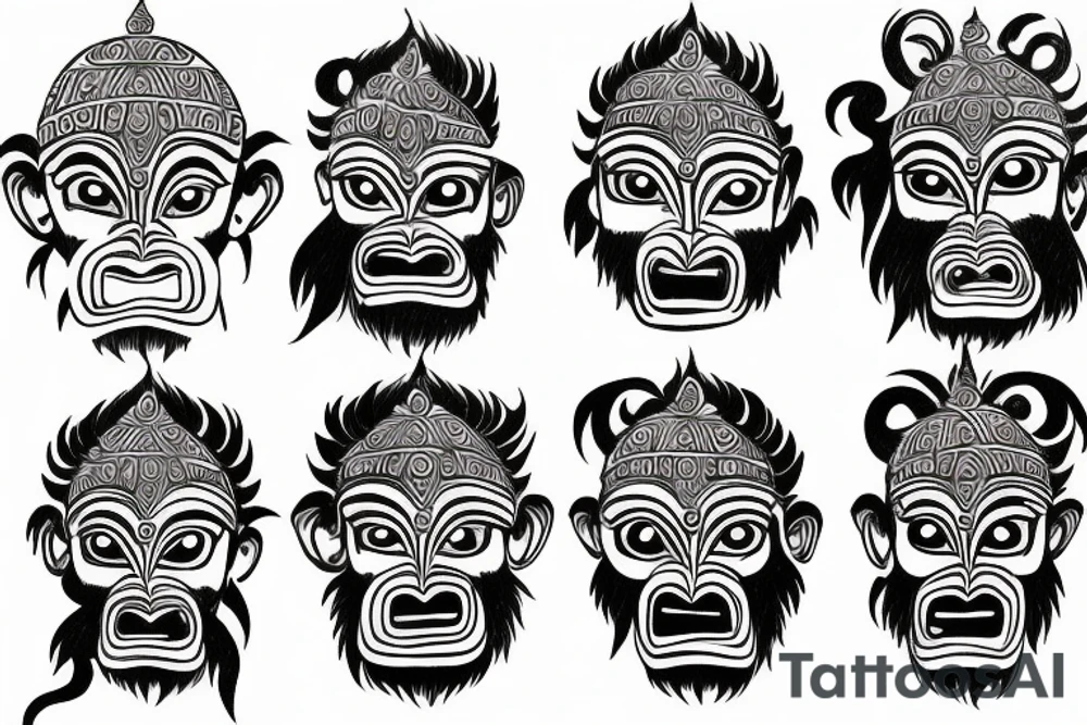 Hanuman symbol tattoo idea