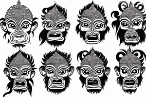 Hanuman symbol tattoo idea