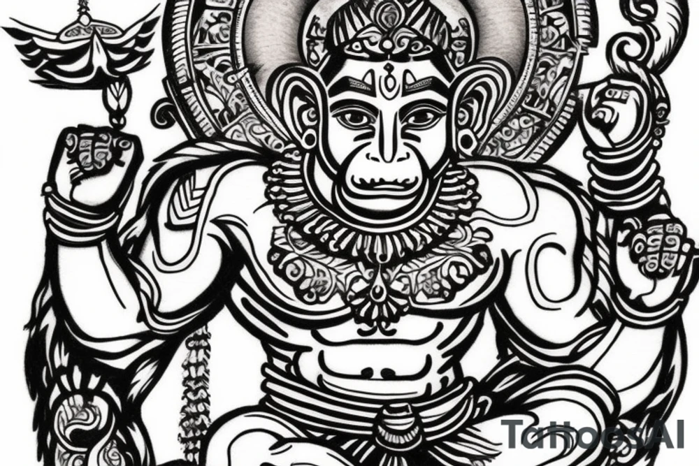 Hanuman symbol tattoo idea
