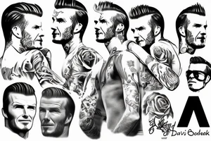 David beckham in a shooting pose tattoo idea