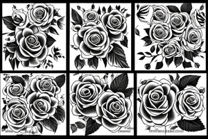 Anhk overgrown with roses tattoo idea