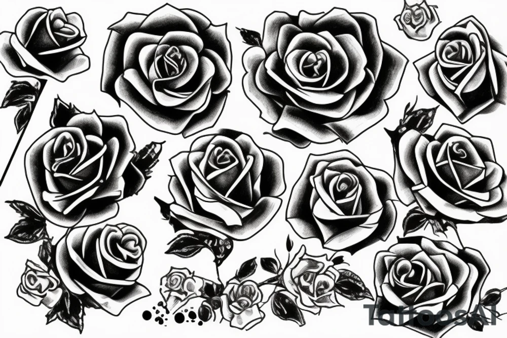Anhk and rose tattoo idea