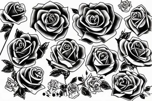 Anhk and rose tattoo idea