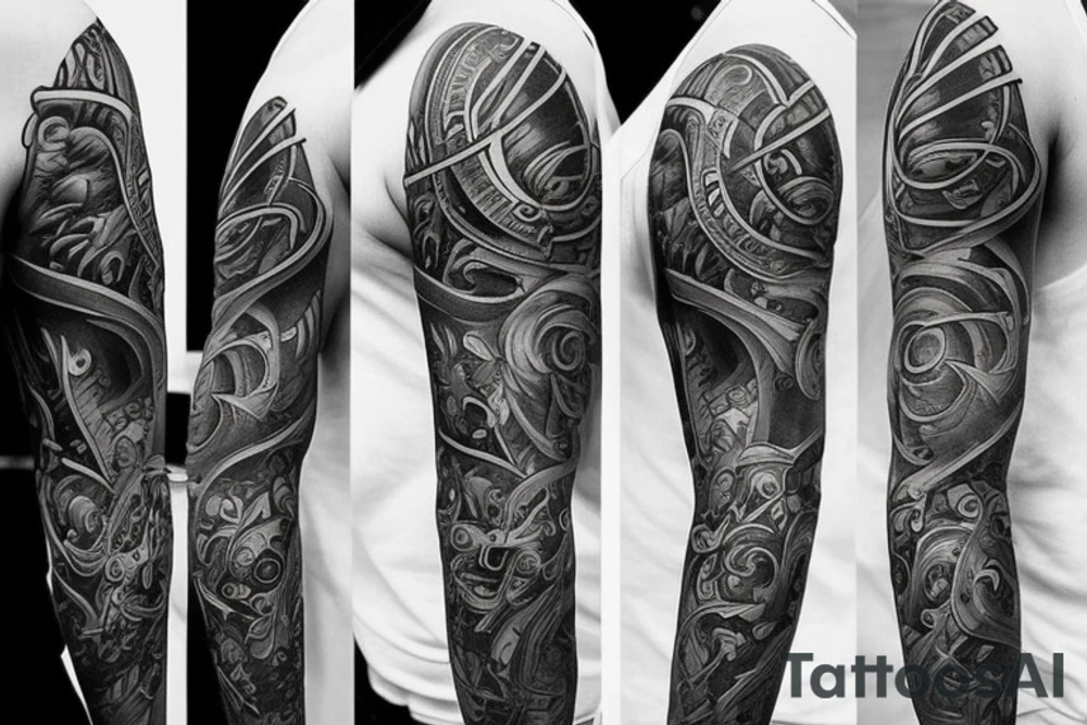 Dark sexy succube
 sleeve clock tattoo idea