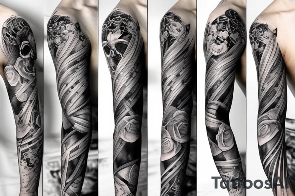 Dark sexy succube
 sleeve tattoo idea