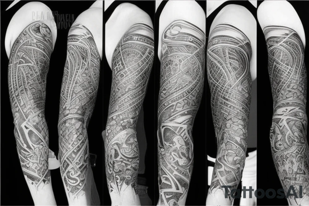 Dark sleeve tattoo idea