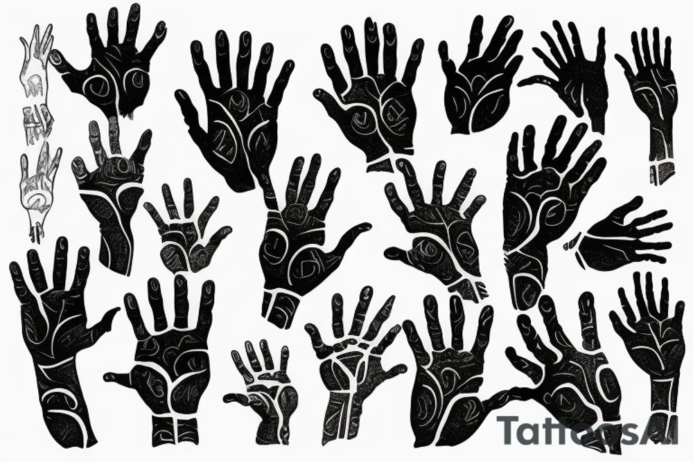 Hand reaching out of water tattoo idea