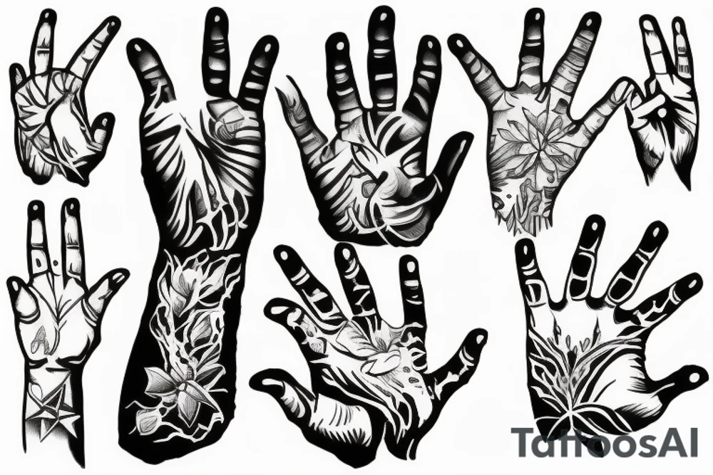 Hand reaching out of water tattoo idea