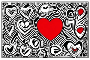 Red heart with J in center. tattoo idea