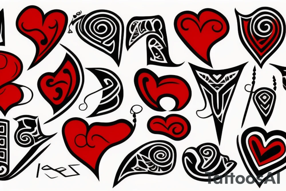 Red heart. Letter J in center. tattoo idea