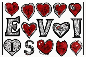 Red heart. Letter "J," in center. tattoo idea