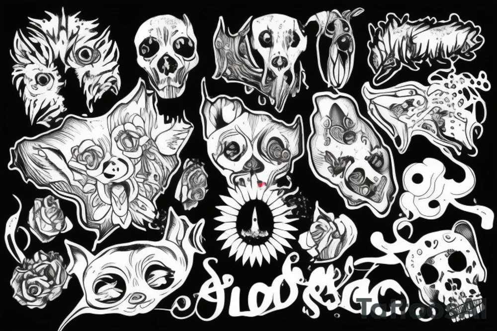 Black dog tattoo idea
