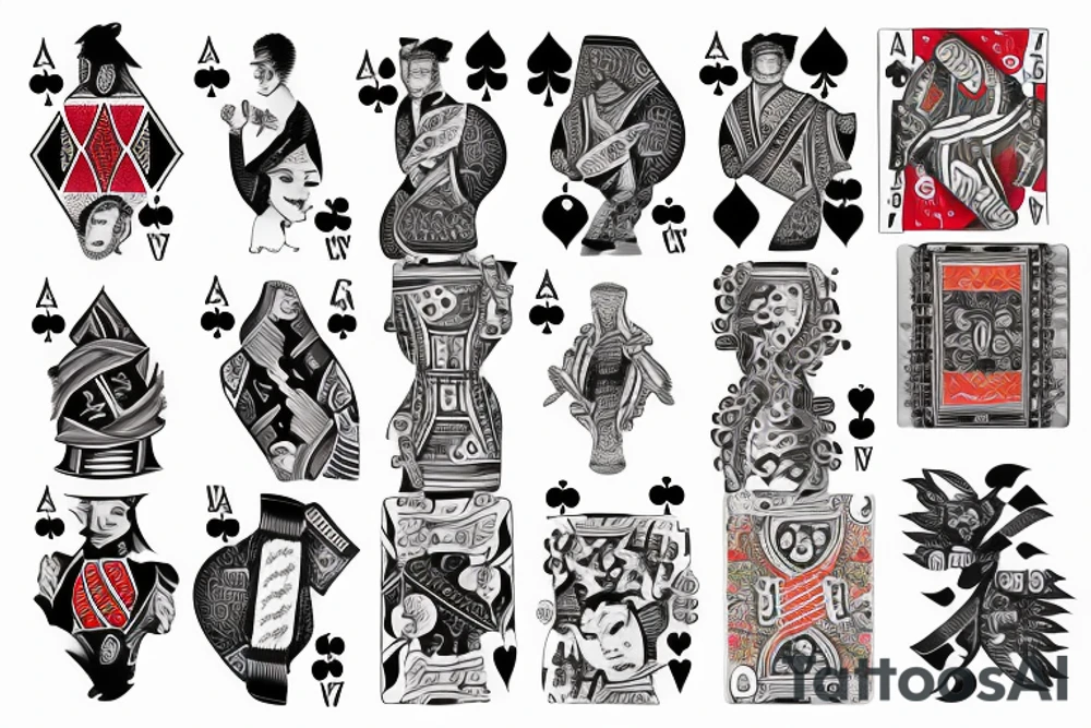 Playing Cards, Chips, Dice tattoo idea