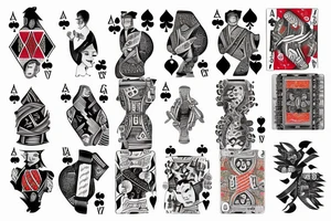 Playing Cards, Chips, Dice tattoo idea