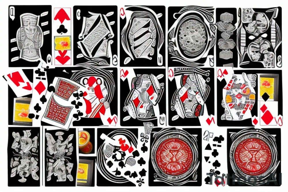 Playing Cards, Chips, Dice tattoo idea
