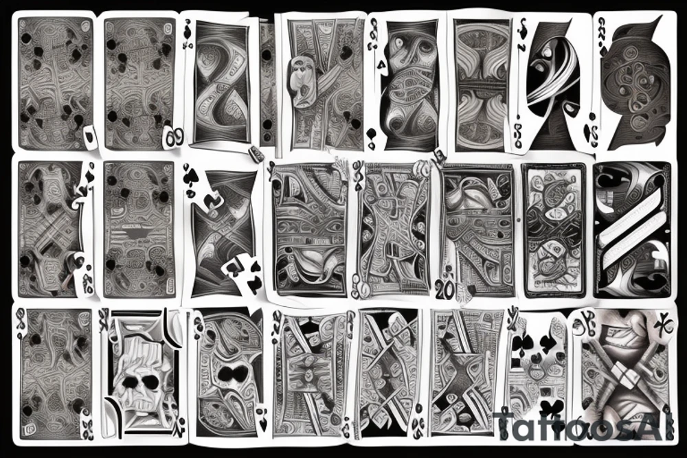 Playing Cards, Chips, Dice tattoo idea
