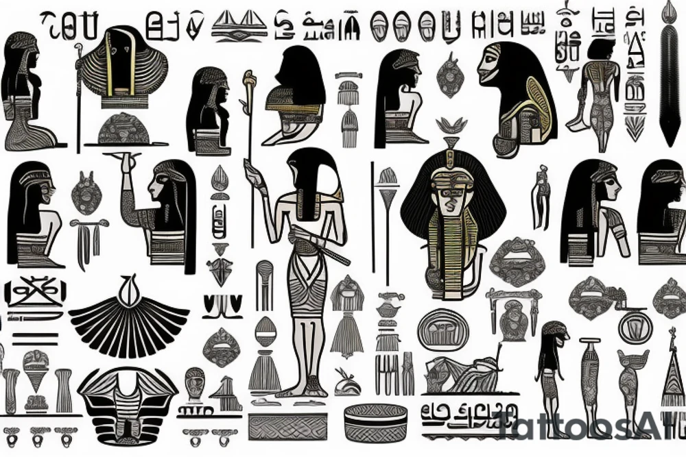 acient egypt goods tattoo idea