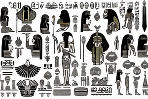 acient egypt goods tattoo idea