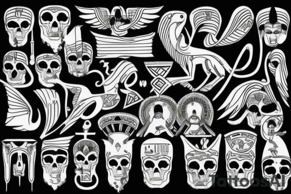 acient egypt goods tattoo idea