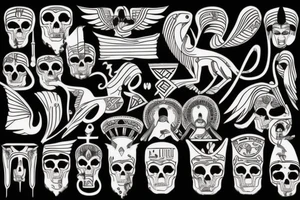 acient egypt goods tattoo idea